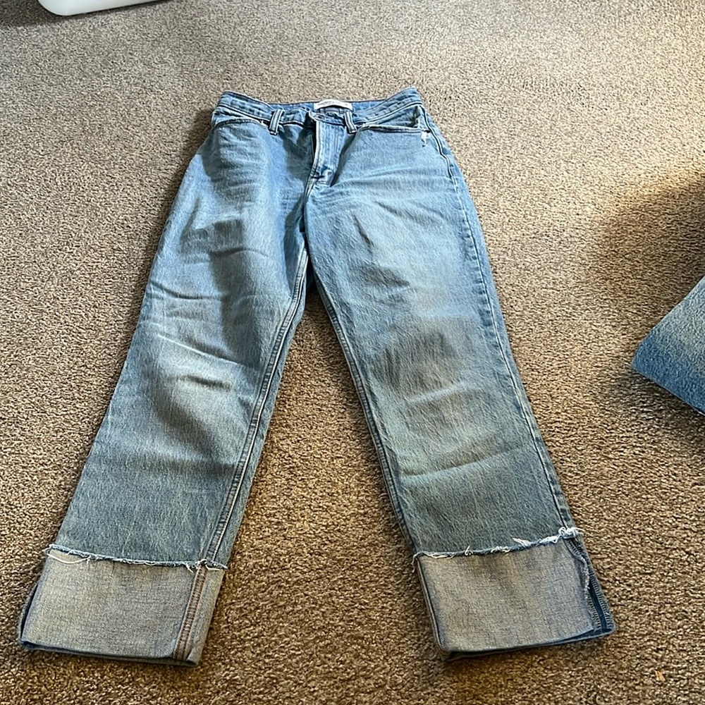 ABERCROMBIE 90s straight ultra high rise